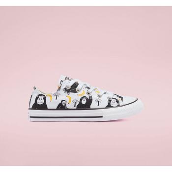 Converse Chuck Taylor All Star Animal Print Cierne / Biele - Detske Nízké Tenisky